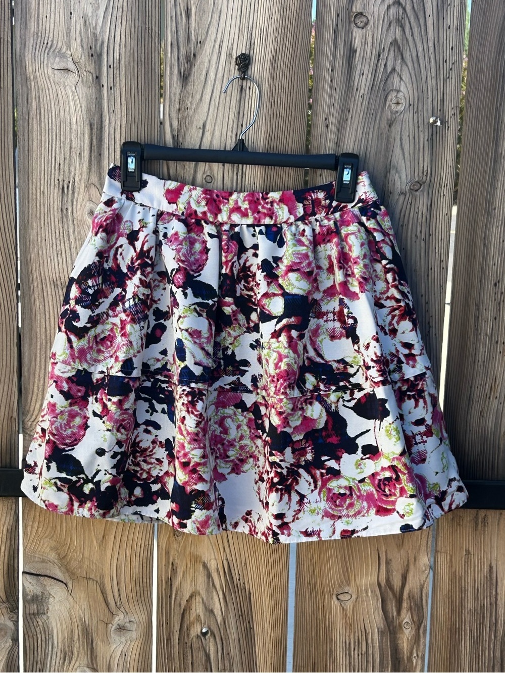 Express Floral Fit & Flare Skater Skirt Size 4